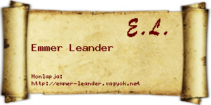 Emmer Leander névjegykártya